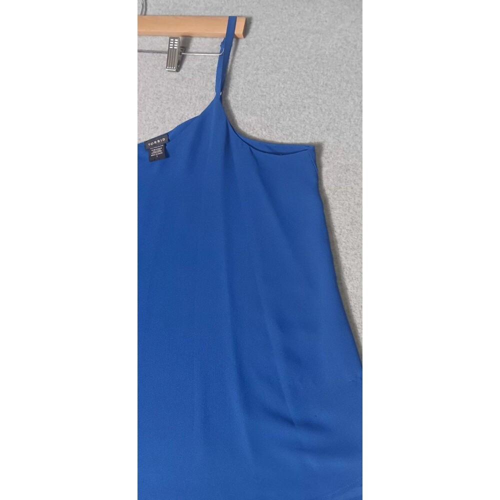 Torrid Sophie Georgette Swing Cami 1 Cobalt Blue Layering Boho Festival Flowy - Picture 6 of 12